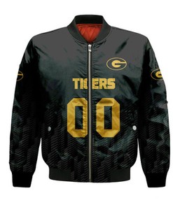 Grambling State Tigers Bomber Jacket Logo Sport Ombre  - NCAA