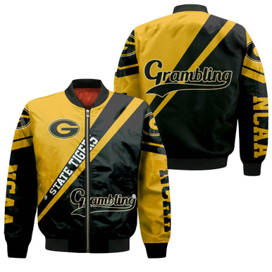 Grambling State Tigers Logo Bomber Jacket Cross Style - NCAA