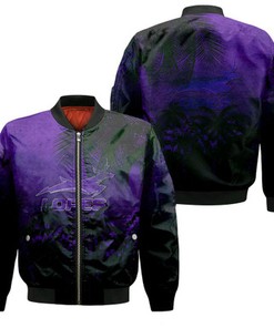 Grand Canyon Antelopes Bomber Jacket Coconut Tree Tropical Grunge - NCAA