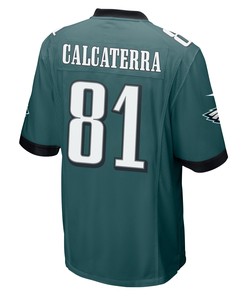 Grant Calcaterra 81 Philadelphia Eagles Super Bowl LVII Champions 2 Stars Men Game Jersey - Midnight Green
