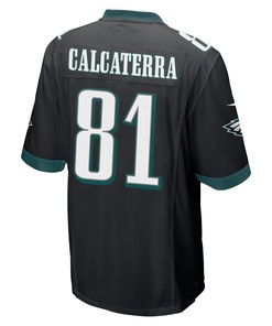 Grant Calcaterra 81 Philadelphia Eagles Super Bowl LVII Champions Men Game Jersey - Black