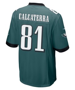 Grant Calcaterra 81 Philadelphia Eagles Super Bowl LVII Champions Men Game Jersey - Midnight Green