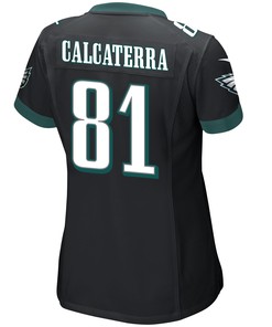 Grant Calcaterra 81 Philadelphia Eagles Super Bowl LVII Champions Women Game Jersey - Black