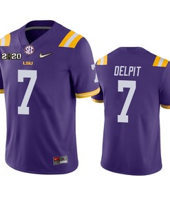 Grant Delpit Lsu Tigers 2020 National Champions Purple Jersey