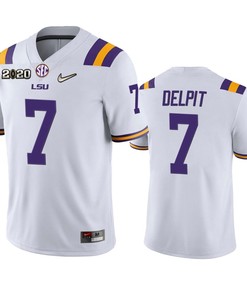 Grant Delpit Lsu Tigers 2020 National Champions White Jersey