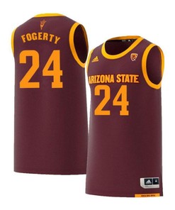 Grant Fogerty 24 Arizona State Sun Devils Retro Basketball Men Jersey - Maroon