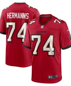 Grant Hermanns 74 Tampa Bay Buccaneers Home Game Player Jersey - Red
