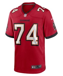 Grant Hermanns 74 Tampa Bay Buccaneers Home Game Player Jersey - Red