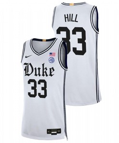 Grant Hill 33 White Duke Blue Devils 2023 Alumni Limited The Brotherhood Jersey