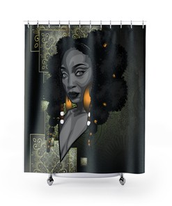 Graphic Beauty Shower Curtain for a Vibrant Bathroom Decor