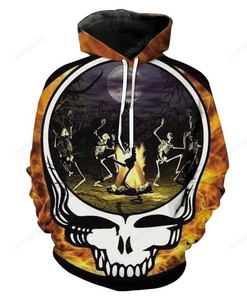 Grateful Dead Style 4 3D Hoodie Zip Hoodie