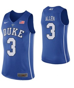 Grayson Allen 3 Elite Duke Blue Devils Basketball Jersey Blue