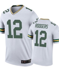 Green Bay Packers #12 Aaron Rodgers Nike Color Rush White Jersey