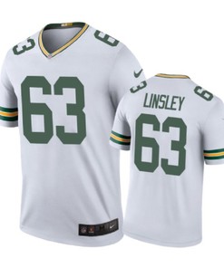 Green Bay Packers #63 Corey Linsley Nike Color Rush White Jersey