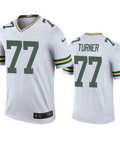 Green Bay Packers #77 Billy Turner White Color Rush Legend Jersey - Mens