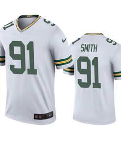Green Bay Packers #91 Preston Smith White Color Rush Legend Jersey - Mens