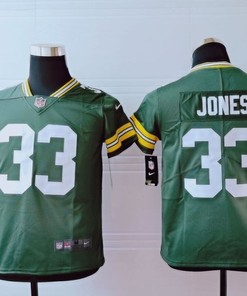 Green Bay Packers Aaron Jones #33 Nfl 2020 Dark Green Jersey
