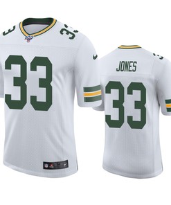 Green Bay Packers Aaron Jones White 100th Season Vapor Limited Jersey