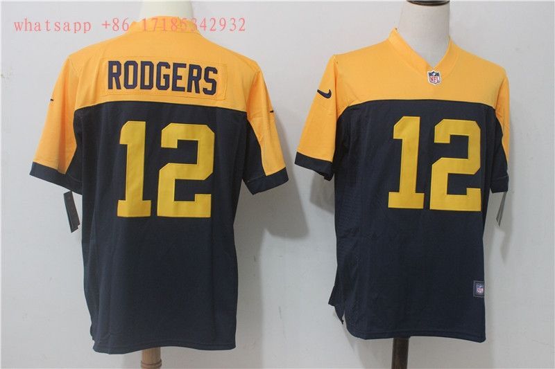 Green Bay Packers Aaron Rodgers #12 2020 Nfl Black Jersey Jersey
