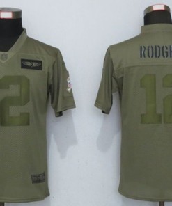 Green Bay Packers Aaron Rodgers #12 Nfl 2020 Camo Jersey