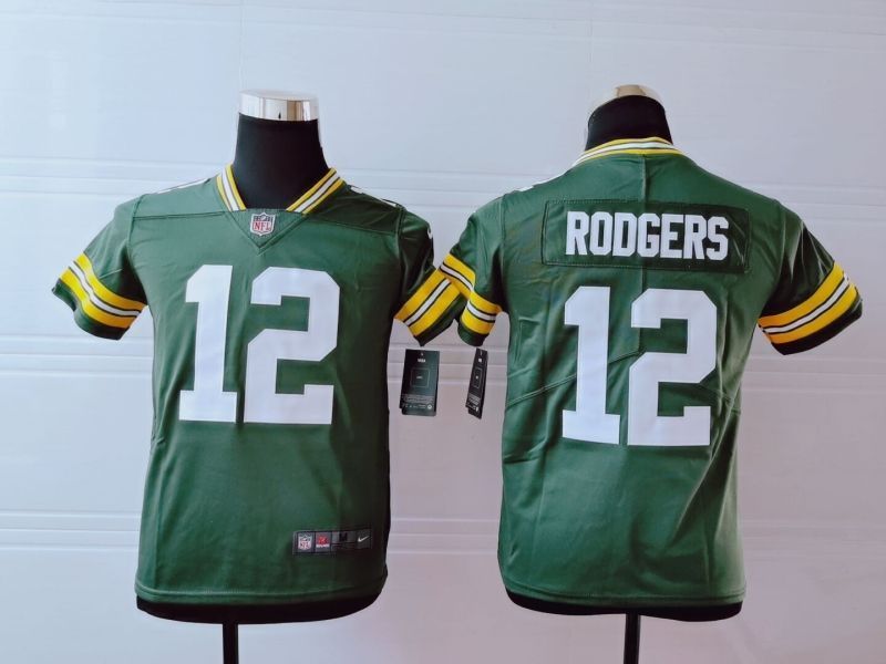 Green Bay Packers Aaron Rodgers #12 Nfl 2020 Dark Green Jersey