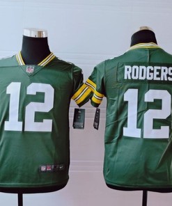 Green Bay Packers Aaron Rodgers #12 Nfl 2020 Dark Green Jersey