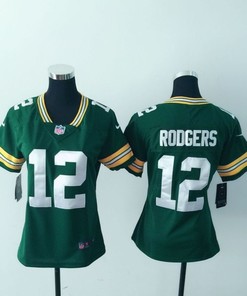 Green Bay Packers Aaron Rodgers #12 Nfl 2020 New Arrival Dark Green Womens Jersey