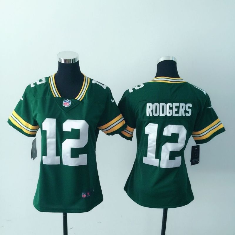 Green Bay Packers Aaron Rodgers #12 Nfl 2020 New Arrival Dark Green Womens Jersey