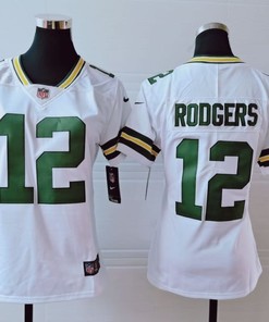 Green Bay Packers Aaron Rodgers #12 Nfl 2020 White Womens Jersey
