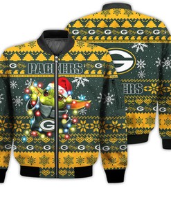 Green Bay Packers Baby Yoda Star Wars Sports Football American Ugly Christmas Gifts Unisex 3D Bomber Jacket