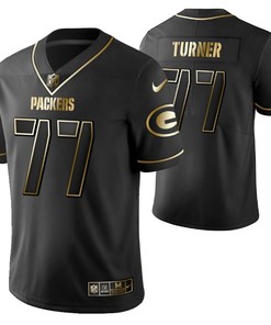 Green Bay Packers Billy Turner 77 2021 Nfl Golden Brandedition Black Jersey Gift For Packers Fans