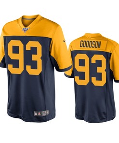 Green Bay Packers B.j. Goodson Navy Blue 100th Season Vapor Limited Jersey