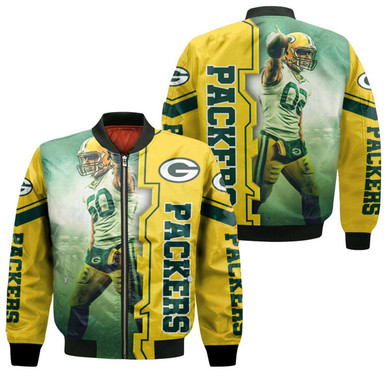 Green Bay Packers Blake Martinez 50 For Fans Bomber Jacket Model 2256