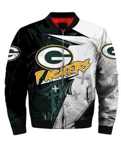 Green Bay Packers Bomber Jacket 04 Sport Design