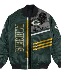 Green Bay Packers Bomber Jacket Personalized Football For Fan- NFL