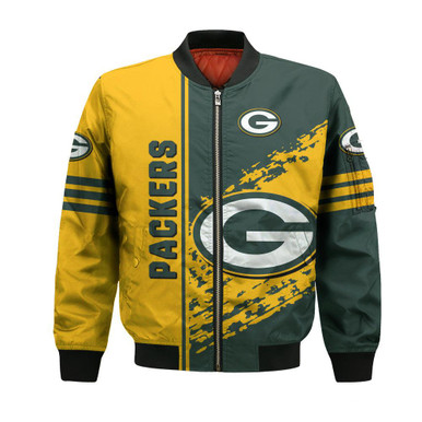Green Bay Packers Bomber Jacket Quarter Style - NFL