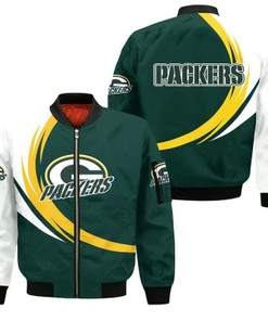 Green Bay Packers Bomber Jacket graphic curve