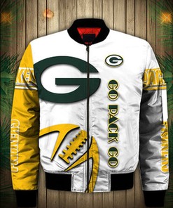 Green Bay Packers Bomber jacket Graphic balls gift for fans