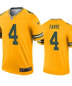 Green Bay Packers Brett Favre Gold Inverted Legend Jersey