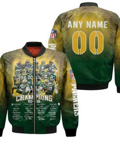 Green Bay Packers Champions 2019 Legends Signed NFL Gift With Custom Name Number For Packers Fans Bomber Jacket