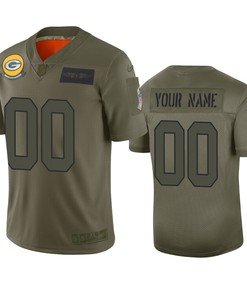 Green Bay Packers Custom Camo 2019 Salute To Service Limited Jersey