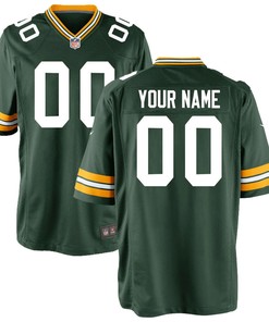 Green Bay Packers Custom Game Jersey Green Custom Jerseys Nfl