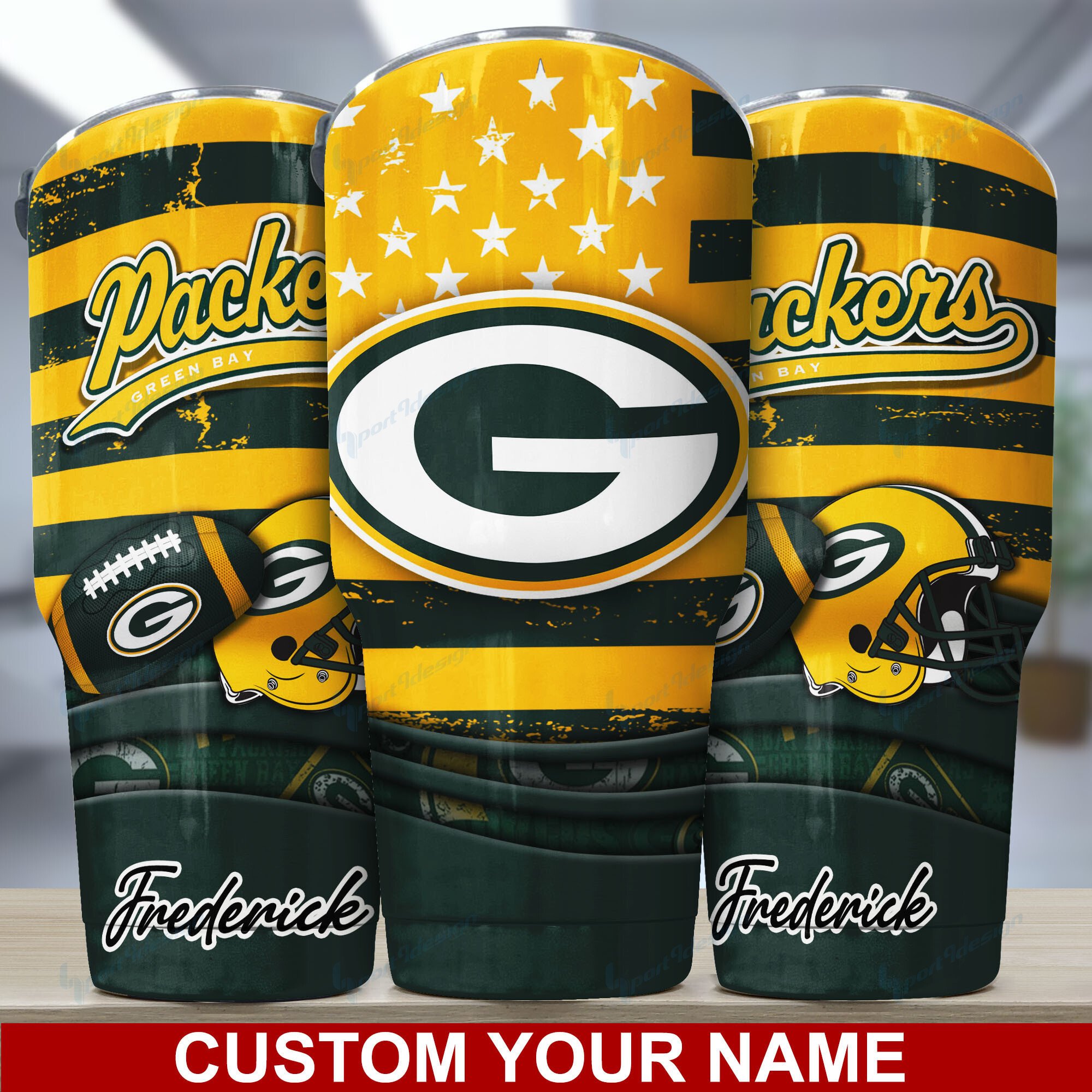 Green Bay Packers Custom Name Tumbler - Green Bay Packers Custom Name Tumbler, Perfect Gift for Fans