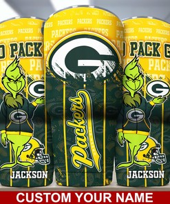 Green Bay Packers Custom Name Tumbler for Fans