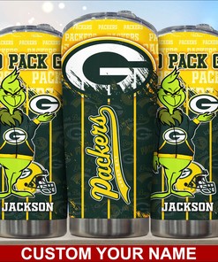 Green Bay Packers Custom Name Tumbler for Fans