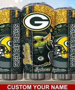 Green Bay Packers Custom Name Tumbler for NFL Fans