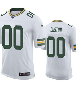 Green Bay Packers Custom White 100th Season Vapor Limited Jersey