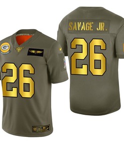 Green Bay Packers Darnell Savage Jr. 2019 Salute To Service Nfl 100 Mens Jersey Metallic