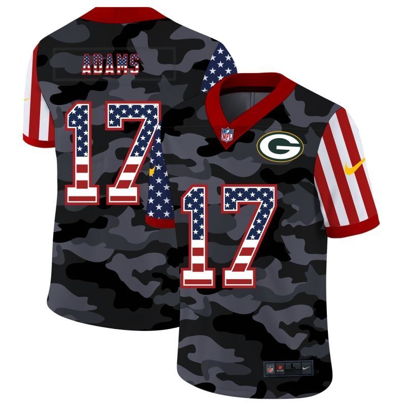 Green Bay Packers Davante Adams #17 Nfl 2020 Camo Black Jersey