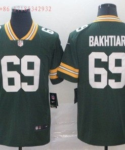 Green Bay Packers David Bakhtiari #69 2020 Nfl Green Jersey Jersey